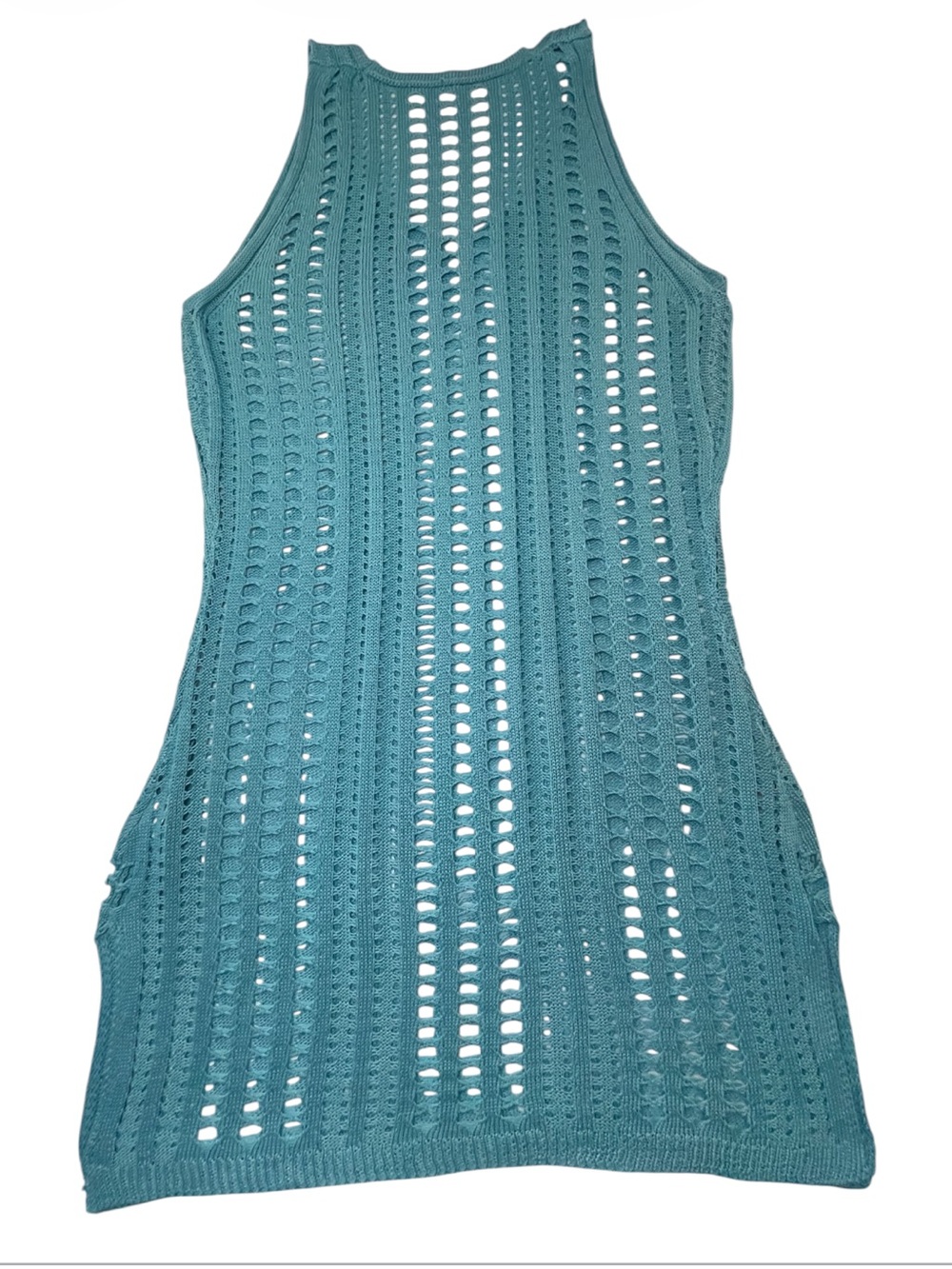 LAKESIDE TEAL MINI CROCHET BEACH COVER UP CROCHET DRESS
Women’s size XL - Picture 3 of 6